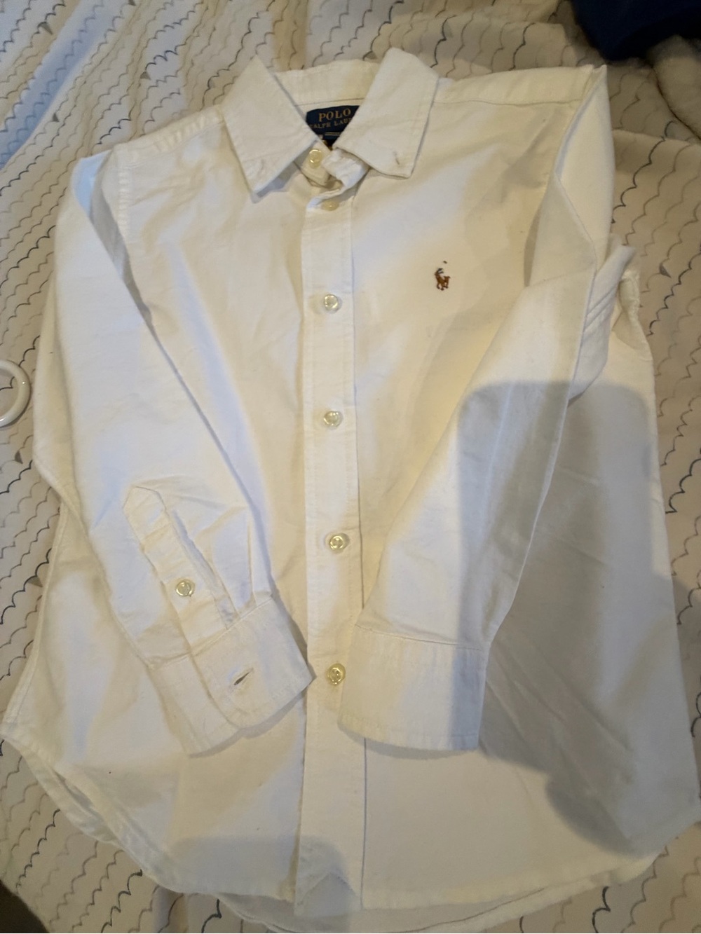 Polo by Ralph Lauren White Long-Sleeve Button-Down Shirt